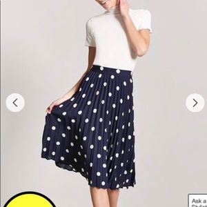 Forever 21 polka dot midi skirt